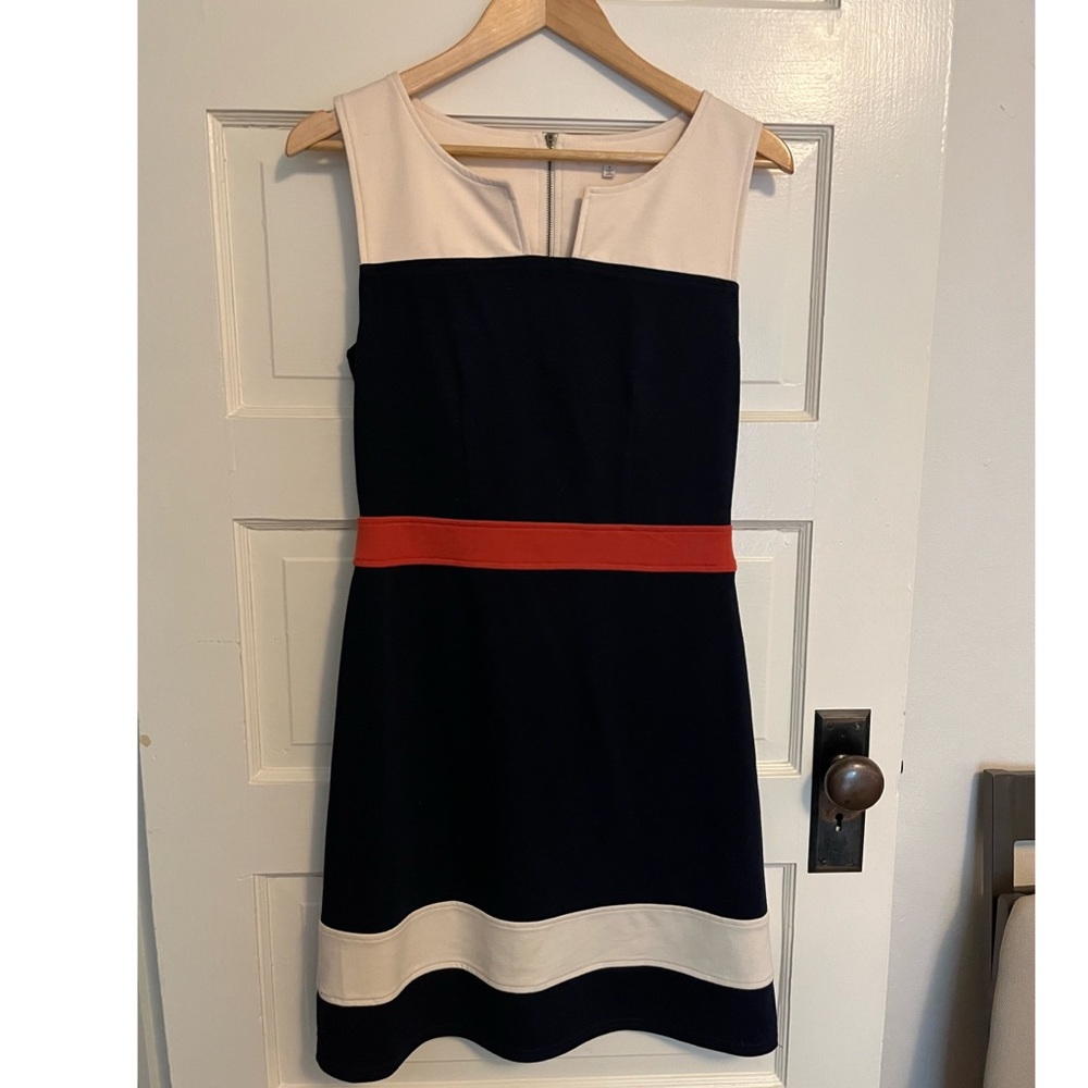 41 Hawthorn Navy Cotton Sleeveless A-Line Dress